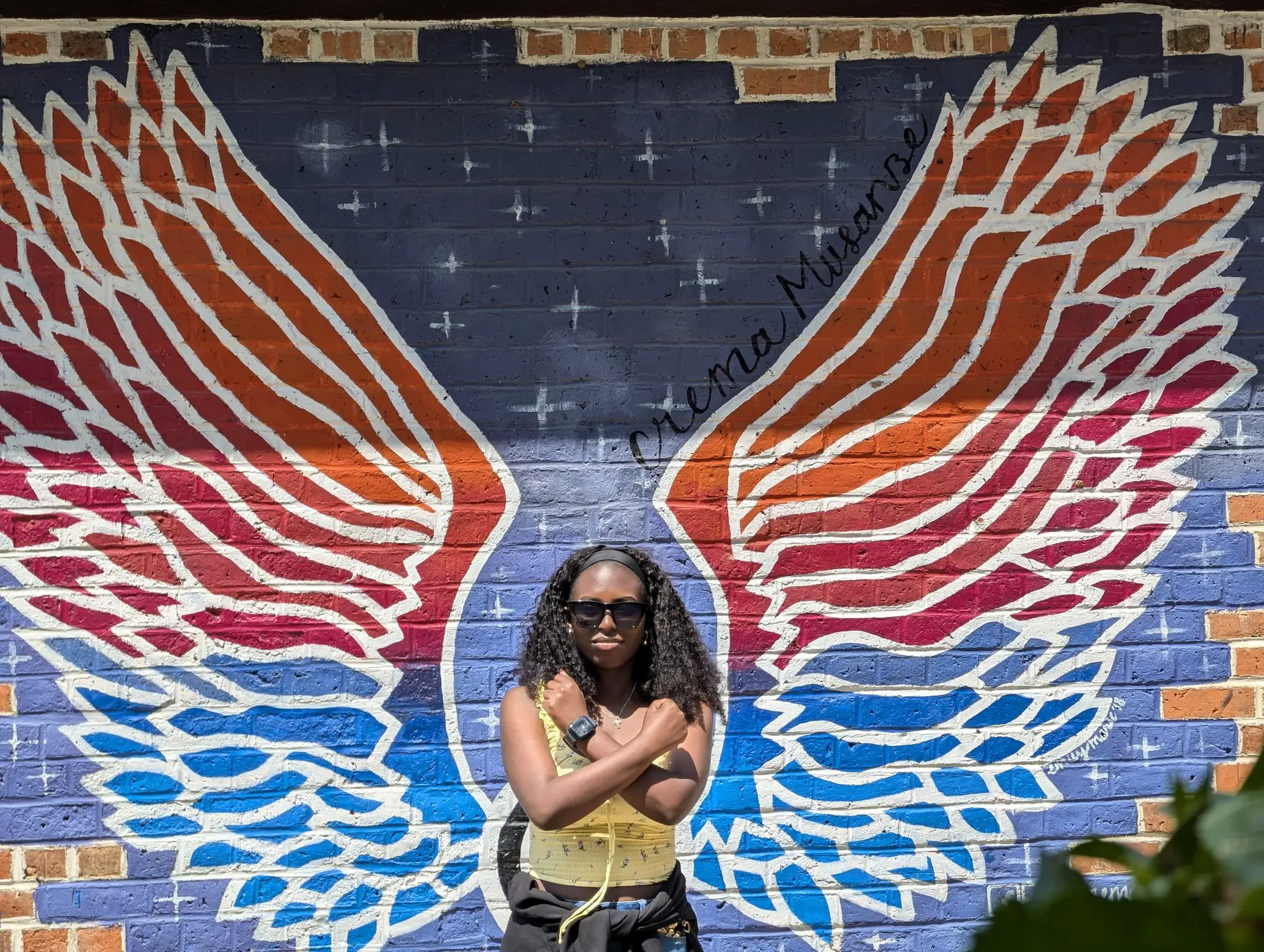 A wall of wings in Kigali. Some murals are simply instructions.