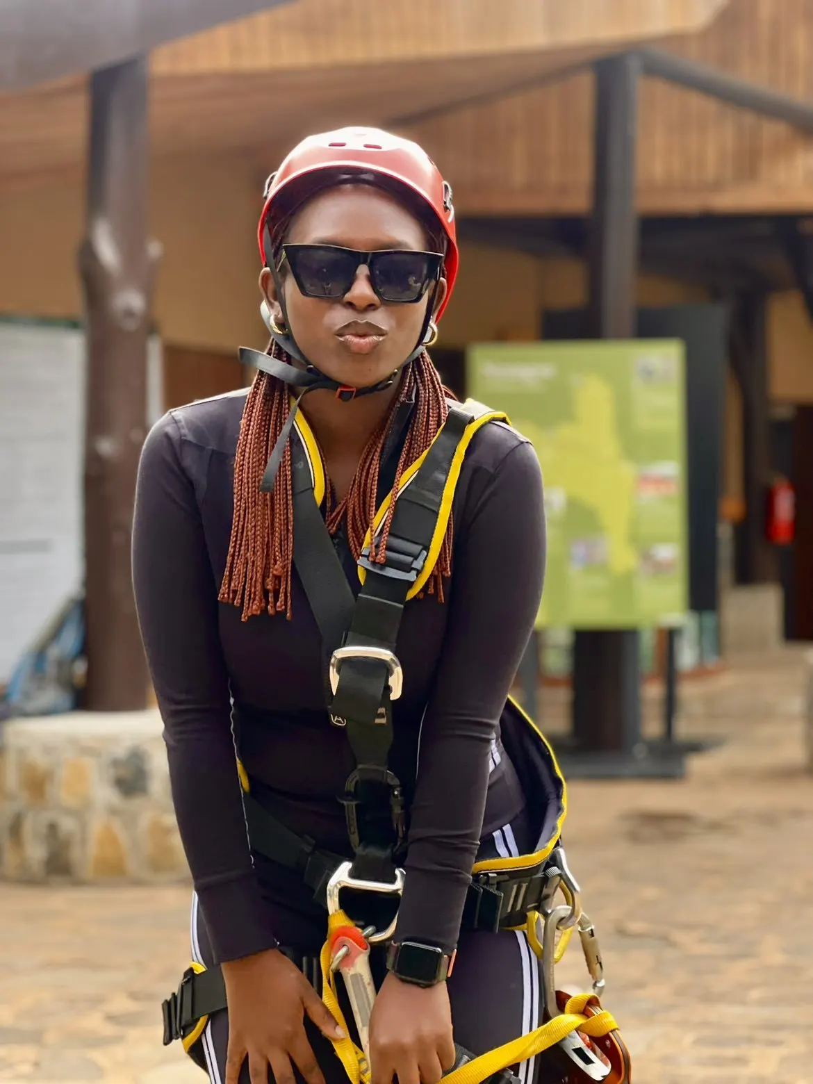A rope-course adventure on another visit to Nyungwe.